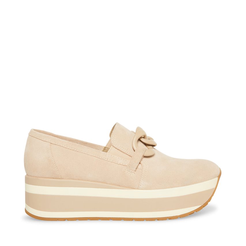 Zapatos Plataforma Steve Madden Haze Gamuza Mujer Beige | ES HJ2609